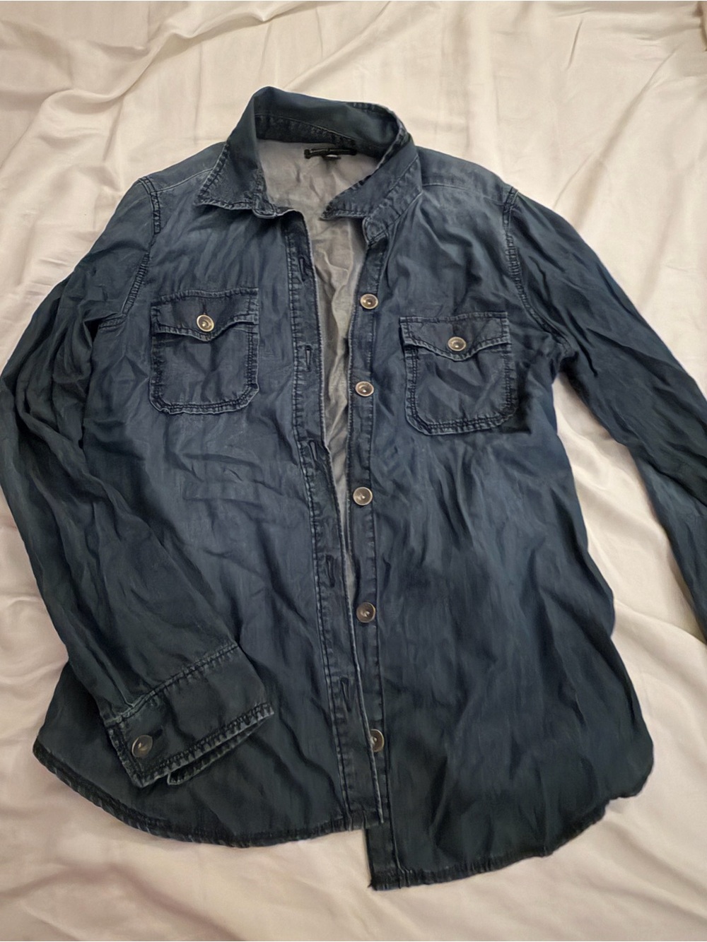 Banana Republic Indigo Button-Up Shirt Jacket